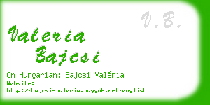 valeria bajcsi business card